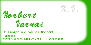norbert varnai business card