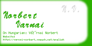 norbert varnai business card